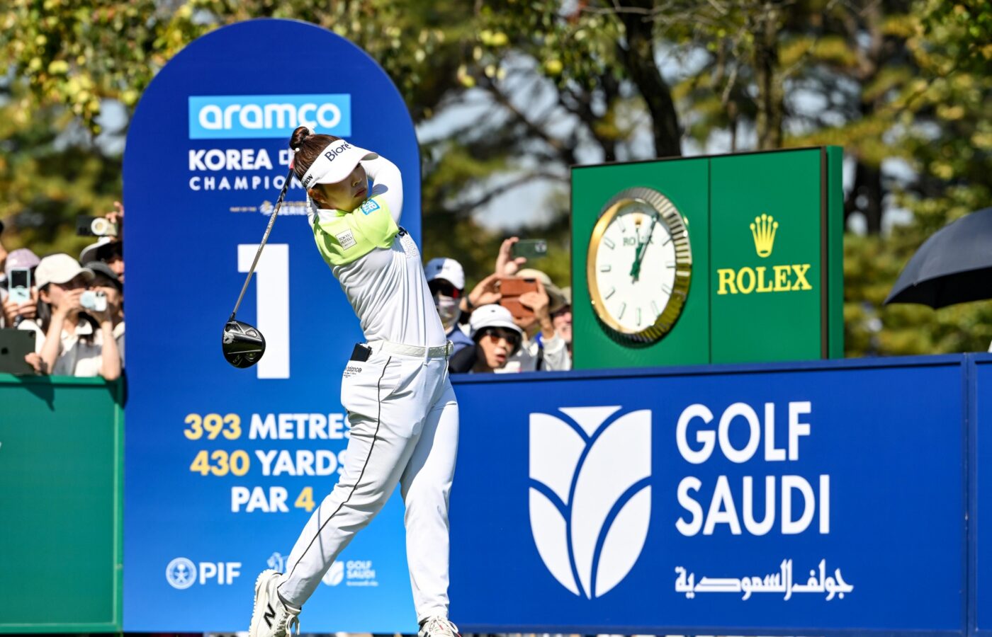Yamashita holds slender lead with one round remaining at Aramco Korea Championship