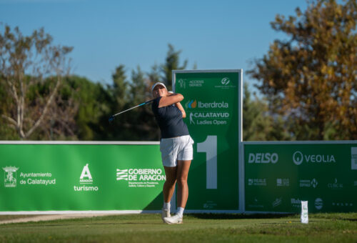 Sjursen ties course record with 64 to lead by three shots in Spain