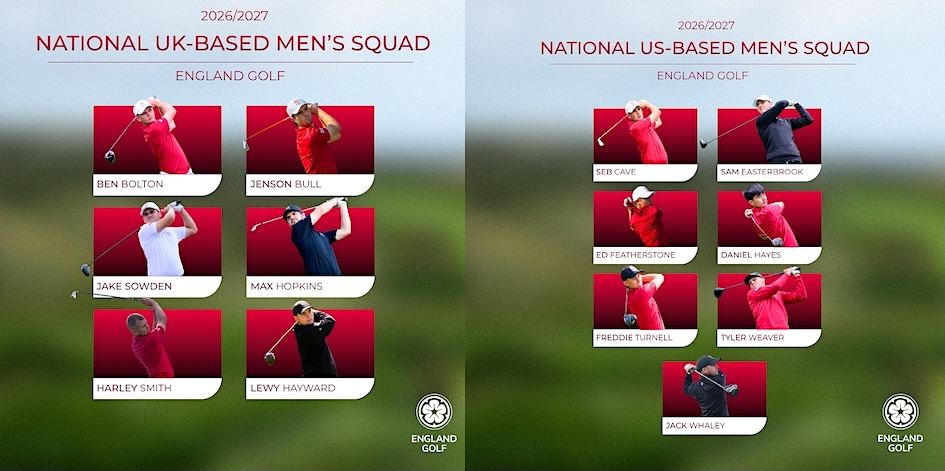 England Golf names 2026/27 National Men’s Squad